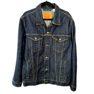 Levi's Trucker Denim Jacket Dark Indigo Rinse Red Tab 72334 NWOT Mens XL